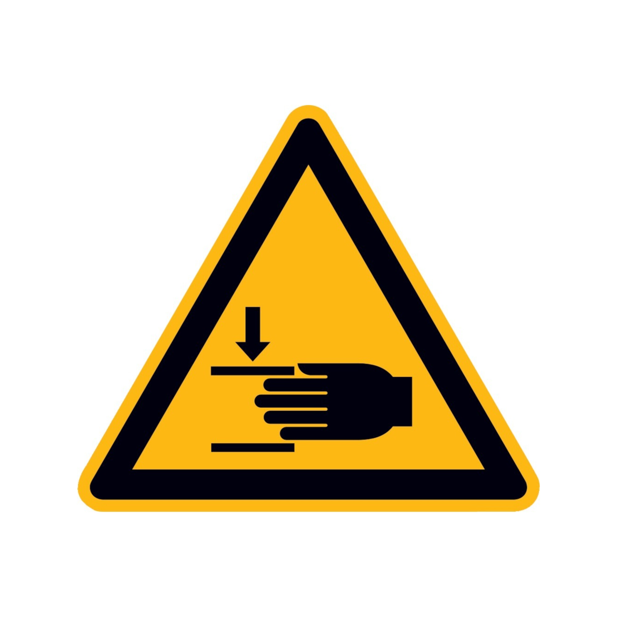 SafetyMarking Warnschild Folie SL 200 mm Warnung vor Handverletzungen ; wolk