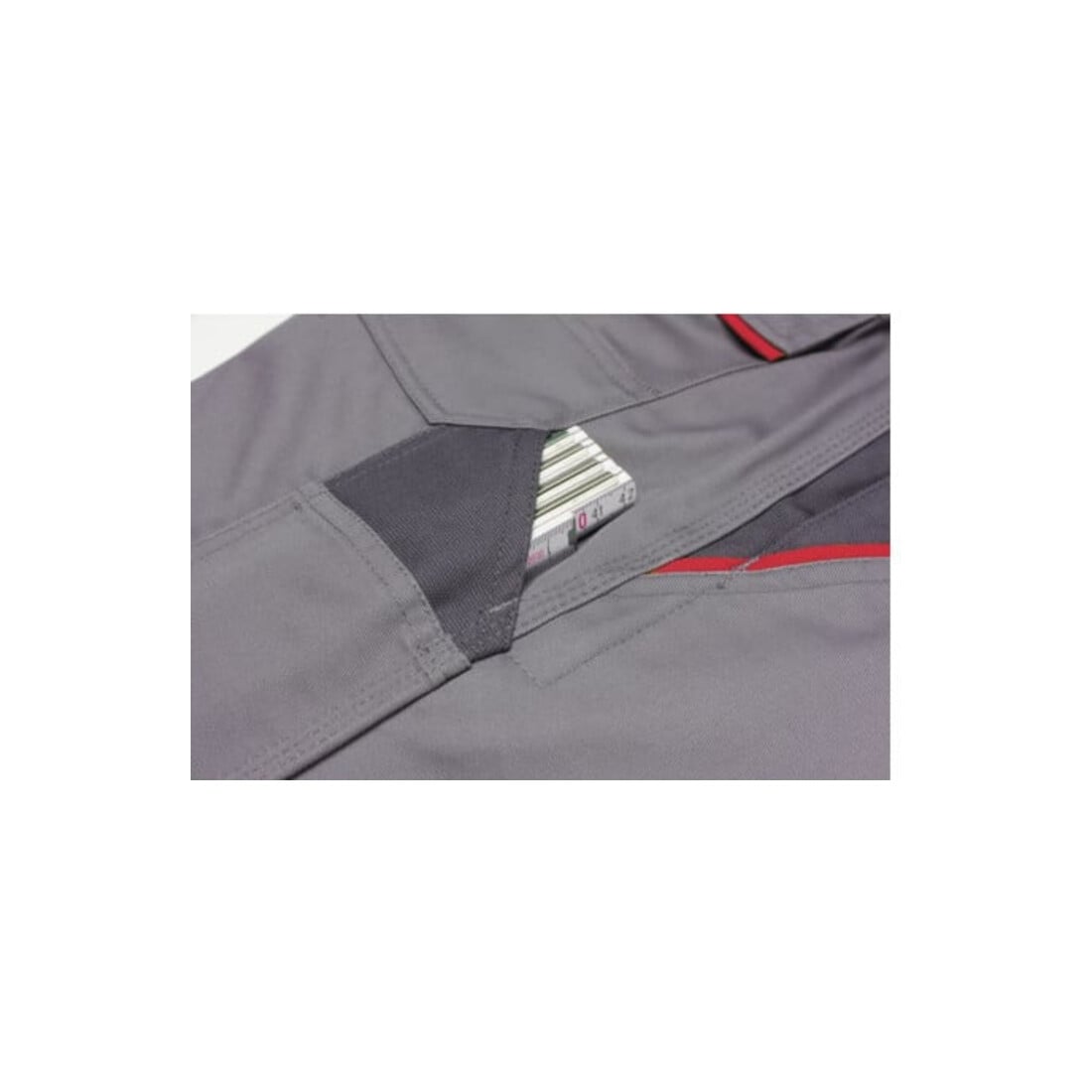 Salopette Planam Highline argent/noir/rouge