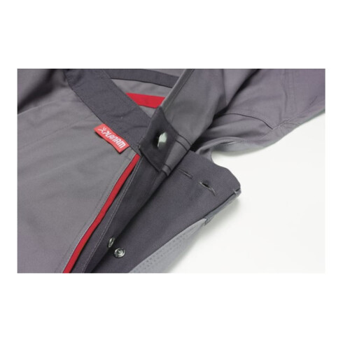 Salopette Planam Highline argent/noir/rouge