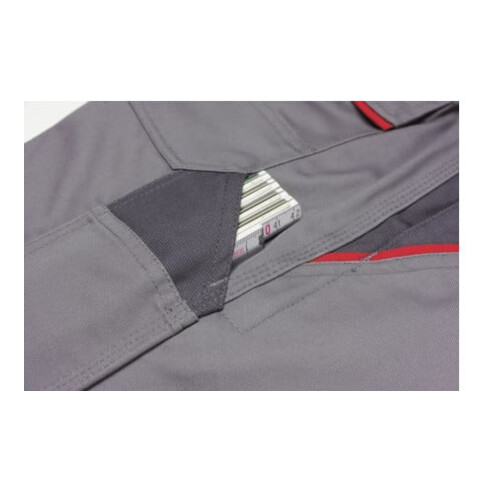 Salopette Planam Highline argent/noir/rouge