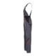 Salopette Planam Highline argent/noir/rouge-5