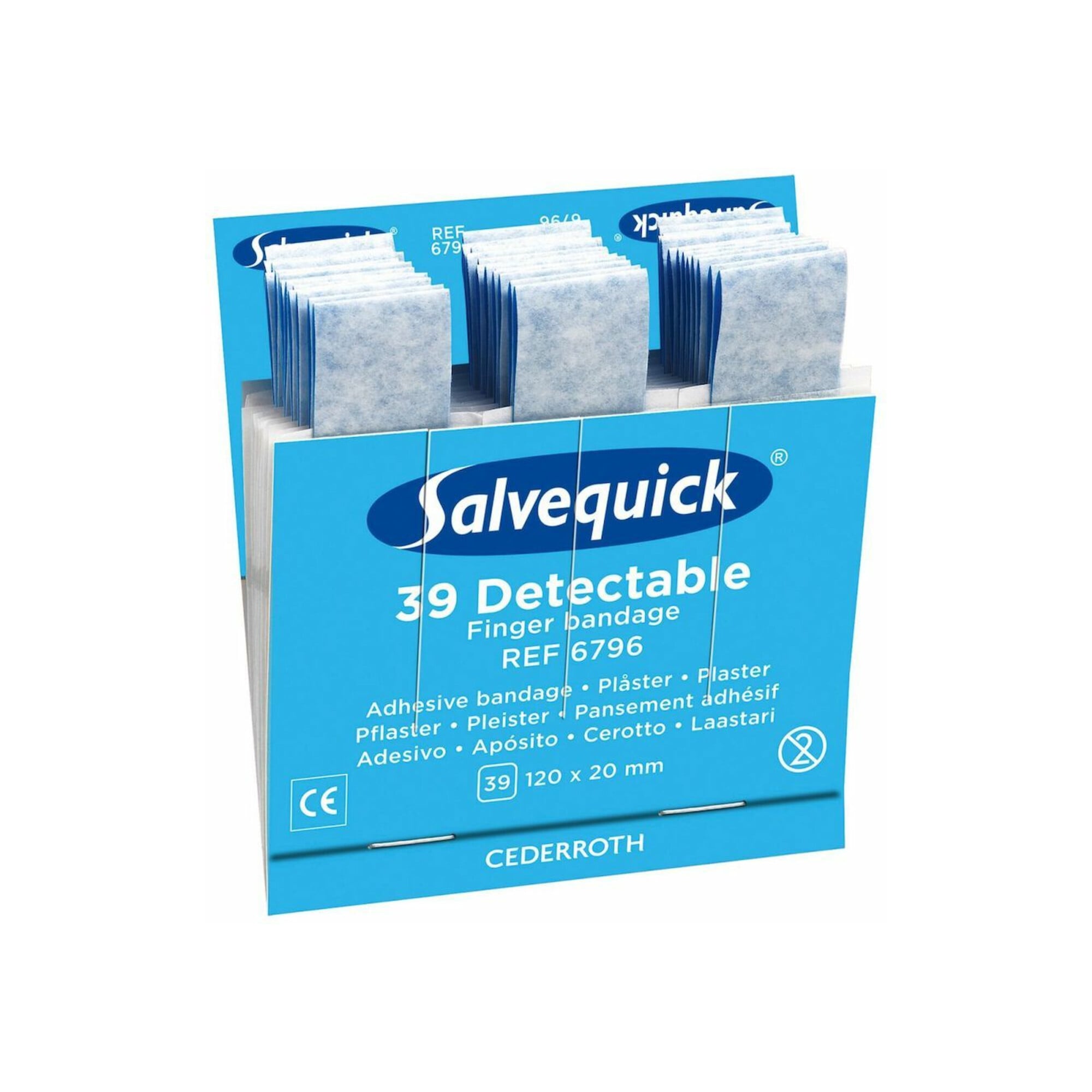 Salvequick Nachfüller 1x39 Pflaster, detektierbar ; Holthaus Medical