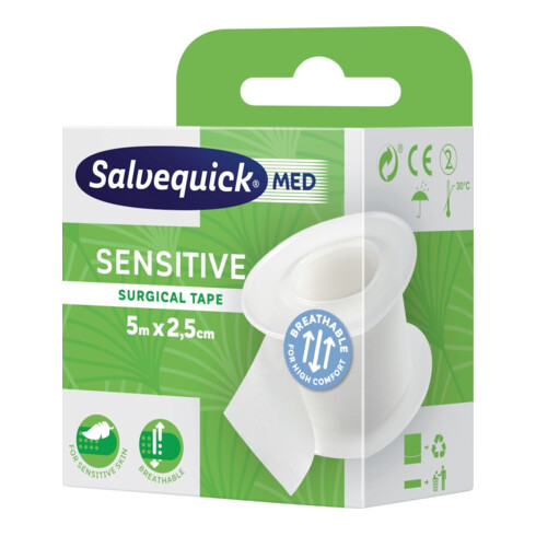 SALVEQUICK Ruban adhésif 5 m x 2,5 cm