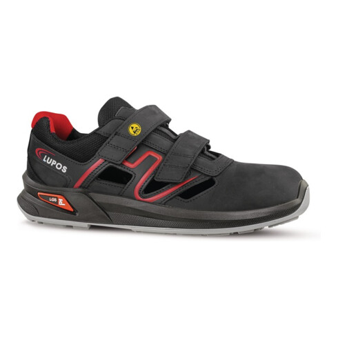 Sandale de sécurité Distance T. 41 noir/rouge cuir pull-up/nylon S1P SRC ESD EN