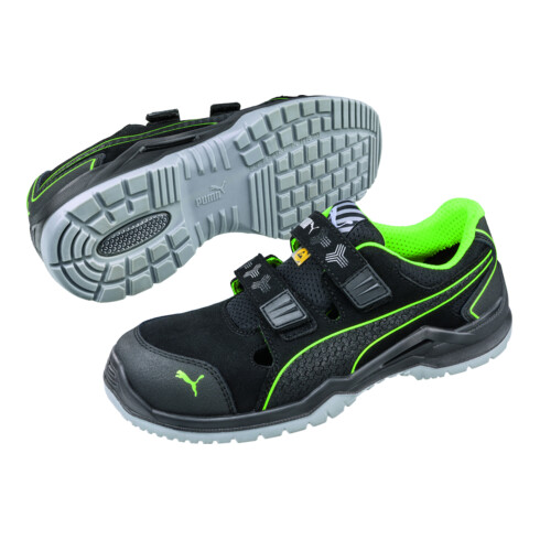 Sandale de sécurité Neodyme Green Low taille 40 noir/vert microfibre/mesh S1P SR