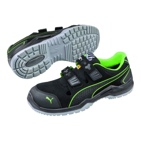 Sandale de sécurité Neodyme Green Low taille 40 noir/vert microfibre/mesh S1P SR