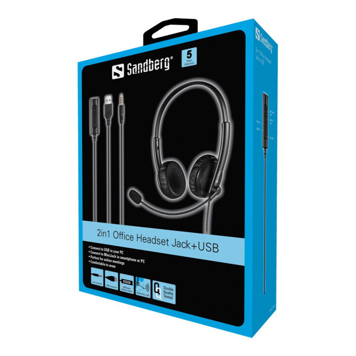 Sandberg Casque micro USB Office Jack+