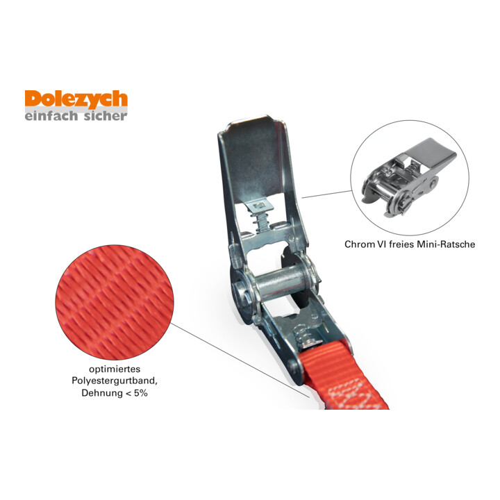 Sangle d'arrimage Dolezych avec mini-cliquet 4m