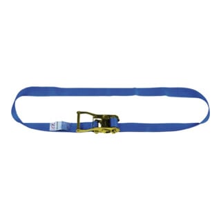 Sangle d'amarrage DIN EN 12195-2 L. 5 m l. 50 mm à cliquet LC U 3000 daN