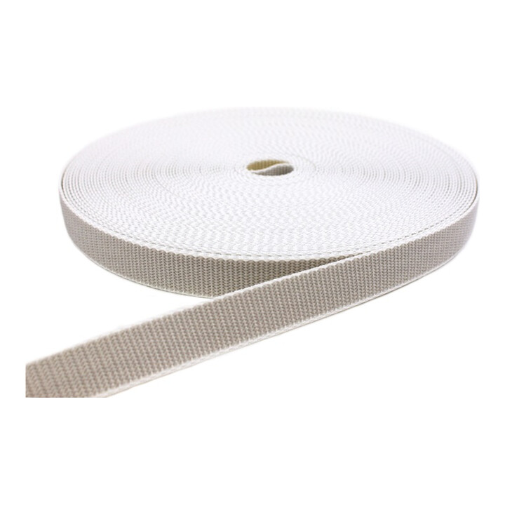 Sangle de volet roulant Sangle Rl. beige-gris -B. 22mm f.Ceinture L. 25 m Courroie-St. 1,7mm