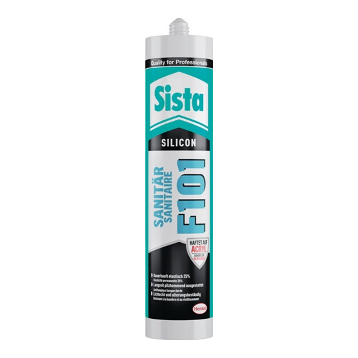 Sanitärsilikon F101 weiß 300 ml Kartusche SISTA