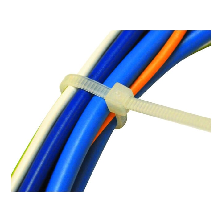 SapiSelco Colliers de serrage en nylon 135 x 2,5 mm naturel, 100 pièces