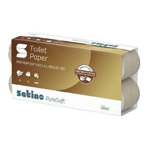 Satino PureSoft Papier toilette petits rouleaux 2 plis 400 feuilles