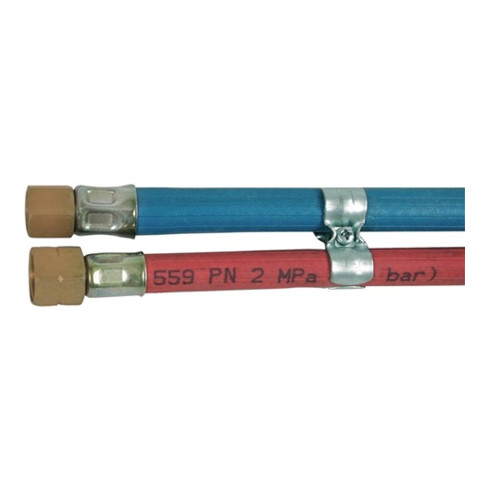 Sauerstoff-/Acetylenschlauch L.15m ID 6,3/8mm Wands.5/3,5mm rot/blau GCE RHÖNA