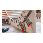 Sauterelle à serrage vertical et levier horizontal avec bras ouvert et platine de fixation horizontale STC-HH Bessey-4