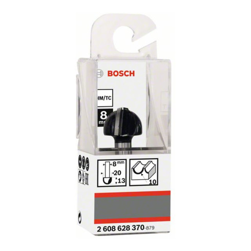 Bosch Sbavatore cavi per scanalature 8 mm raggio 10 mm diametro 20 mm lunghezza di lavoro 12,4 mm lunghezza complessiva 46 mm