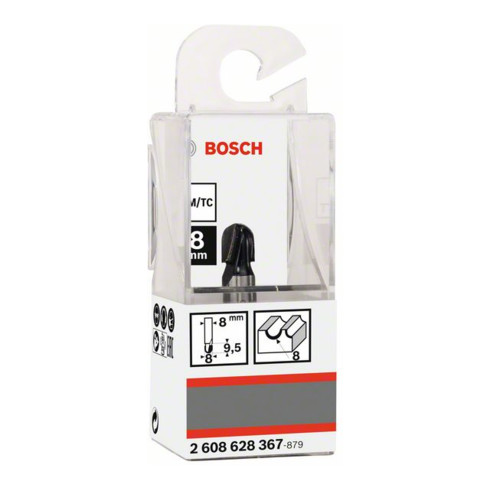 Bosch Sbavatore cavi per scanalature 8 mm raggio 4 mm diametro 8 mm lunghezza di lavoro 9,2 mm lunghezza complessiva 40 mm