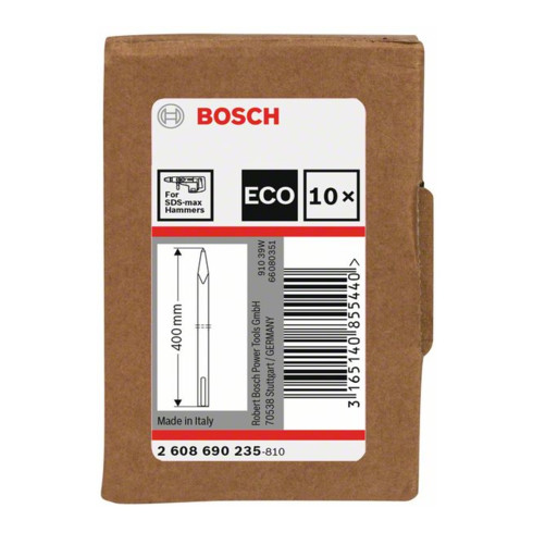 Bosch Scalpello a punta con attacco SDS max, 400mm, 10pz.