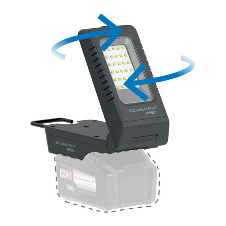SCANGRIP Lampe de travail sans fil BASIC CONNECT 1000 lumens sans batterie