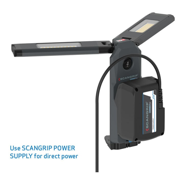 SCANGRIP Projecteur à ailes sans fil TOWER COMPACT CONNECT 1250-2500 lumens sans batterie