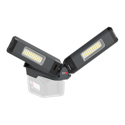 SCANGRIP Projecteur à ailettes sans fil DUO CONNECT 1250-2500 lumens sans batterie