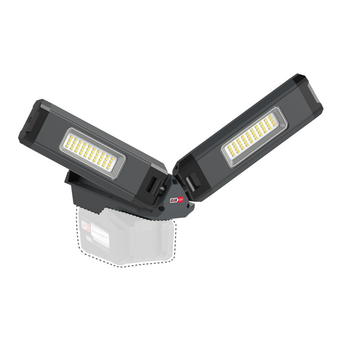 SCANGRIP Projecteur à ailettes sans fil DUO CONNECT 1250-2500 lumens sans batterie