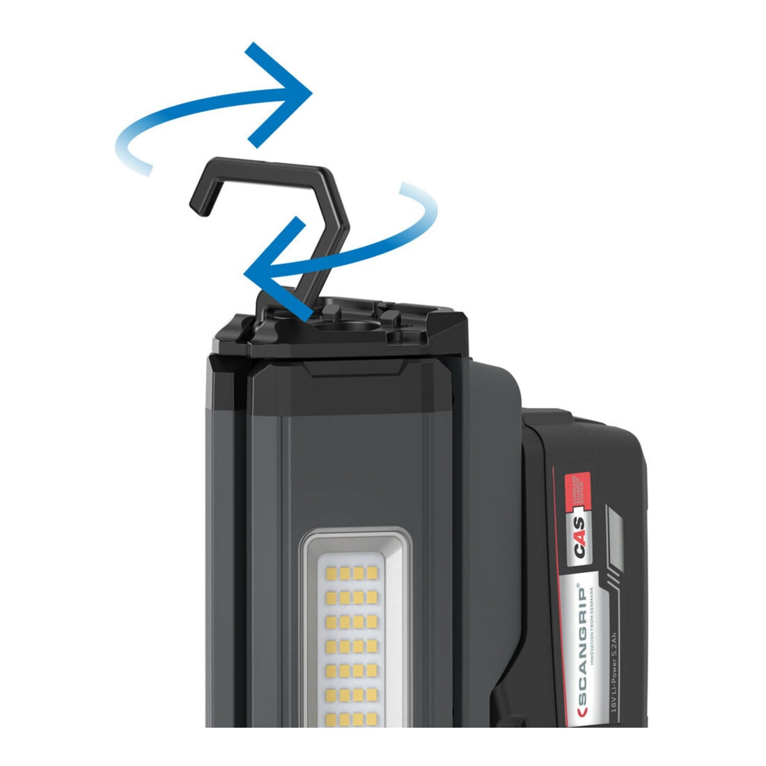 SCANGRIP Projecteur à ailettes sans fil DUO CONNECT 1250-2500 lumens sans batterie