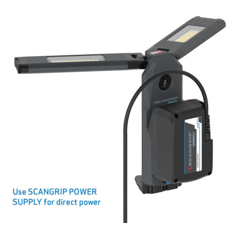 SCANGRIP Projecteur à ailettes sans fil DUO CONNECT 1250-2500 lumens sans batterie