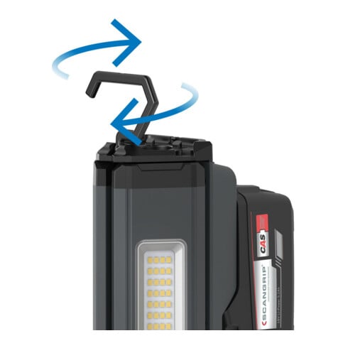 SCANGRIP Projecteur à ailettes sans fil DUO CONNECT 1250-2500 lumens sans batterie