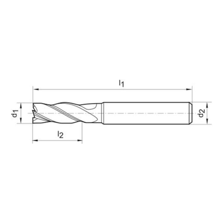 Schaftfr. WN K VHM TiALN 4,5mm D6mm HB Z4 FORMAT