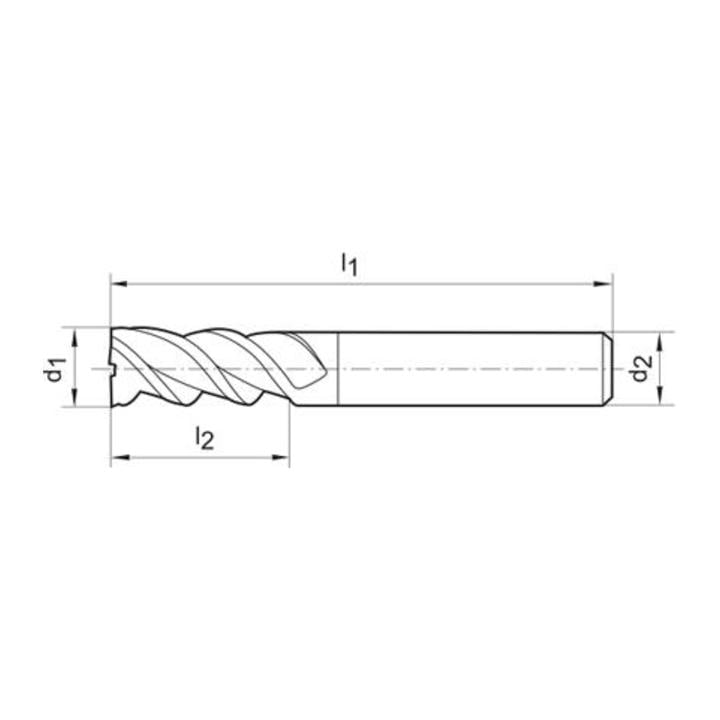 Schaftfr. WN L VHM TiALN 12,0mm/12HB 50G Z3 FORMAT