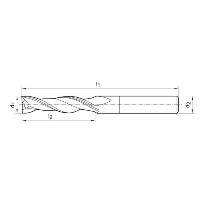 Schaftfr. WN VHM 4,0mm E.L.HB Z 2 FORMAT