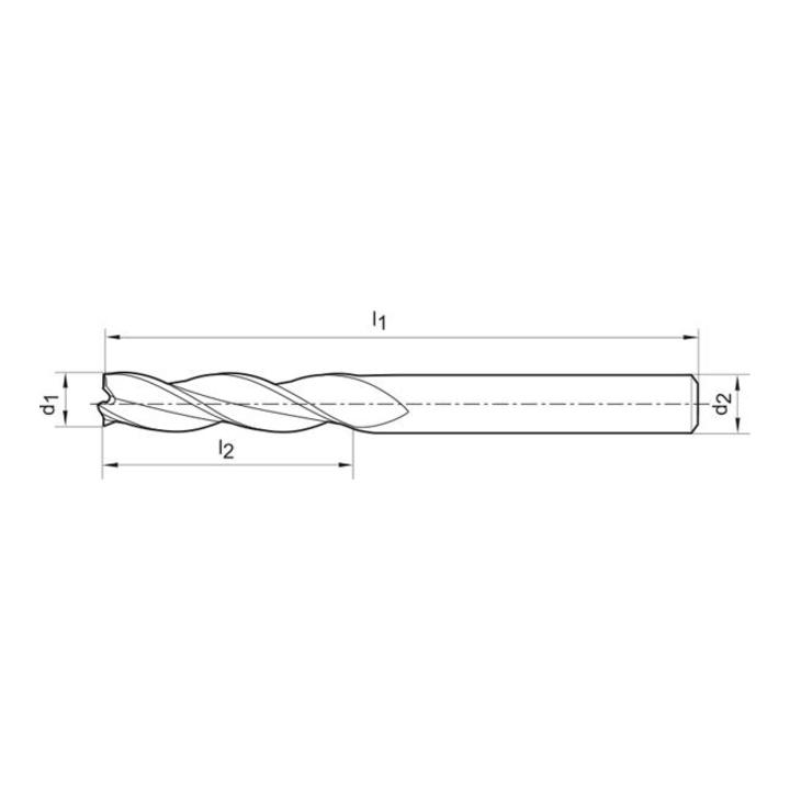 Schaftfr. WN VHM 6,0mm E.L.HB Z 3 FORMAT