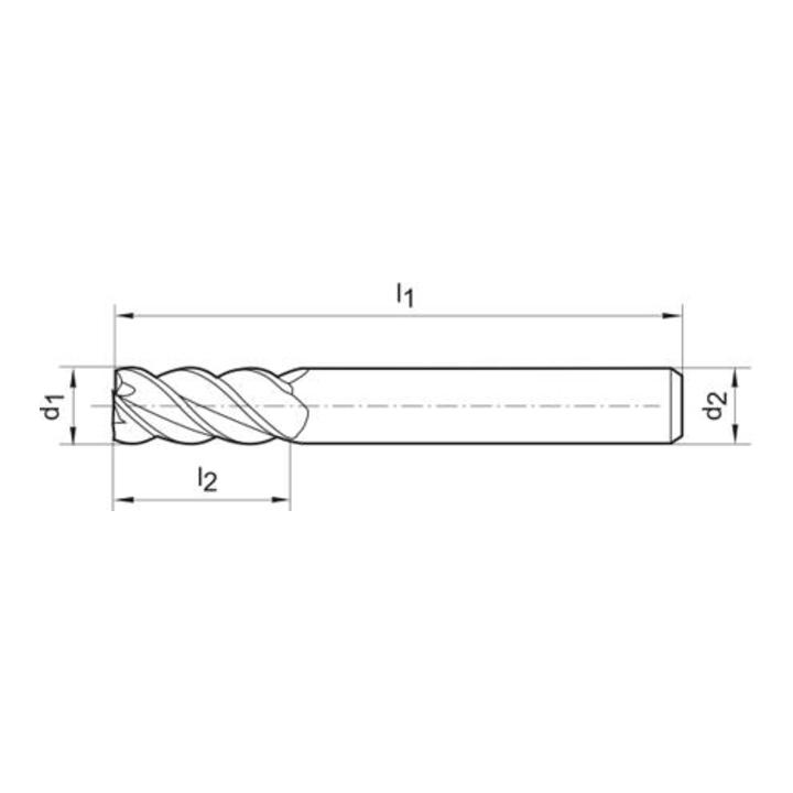 Schaftfräser 6527L VHM TiALN 20,0mm HA Z 4 HSC FORMAT