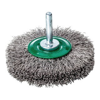 Schaftrundbürste D.80mm Schaft 6mm Drahtstärke 0,3mm VA 19mm 15000min-¹