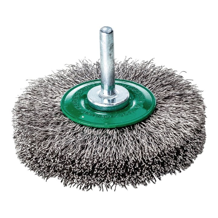 Schaftrundbürste D.80mm Schaft 6mm Drahtstärke 0,3mm VA 19mm 15000min-¹