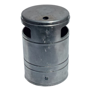 Schake Abfallbehälter 40l, + Ascher Ø 340mm Höhe 530mm, beschichtet + Standpfosten