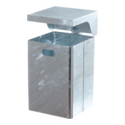 Schake Abfallbehälter 40l, H 440 mm x B 310 mm x T 310 mm montiert + Standpfosten Ø 60 x 1300 mm