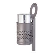 Schake Abfallbehälter 50l, + Deckscheibe Ø 360mm Höhe 500mm feuerverzinkt