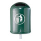 Schake Abfallbehälter oval ca. 45l, 600mm x 260mm x 410mm feuerverzinkt-1
