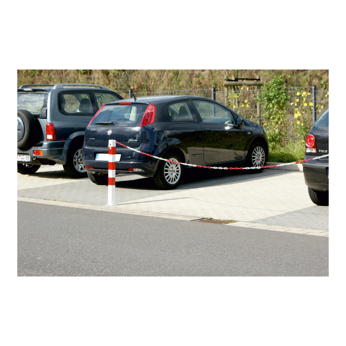 Absperrkette Kunststoff 6 mm, gelb/schwarz