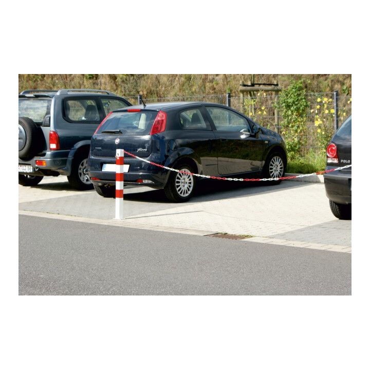 Schake Absperrkette aus Kunststoff 8mm rot / weiß 25m