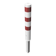 Schake Absperrpfosten Typ 40151FB, herausnehmbar, Ø 152mm + Dreikantverschluß, weiß / rot-4