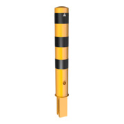 Schake Absperrpfosten Typ 40151FBG, herausnehmbar, Ø 152mm + Dreikantverschluß, gelb / schwarz