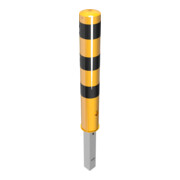 Schake Absperrpfosten Typ 40151FBG, herausnehmbar, Ø 152mm + Dreikantverschluß, gelb / schwarz-4