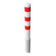 Schake Absperrpfosten Typ 40151HB, herausnehmbar, ohne Verschluss, Ø 152mm, Gesamtlänge:1500mm, weiss / rot-2