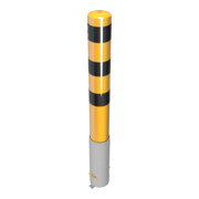Schake Absperrpfosten Typ 40151HBG, herausnehmbar, ohne Verschluss, Ø 152mm, Gesamtlänge:1500mm, gelb / schwarz-2