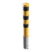 Schake Absperrpfosten Typ 40151HBG, herausnehmbar, ohne Verschluss, Ø 152mm, Gesamtlänge:1500mm, gelb / schwarz-5