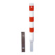 Schake Absperrpfosten Typ 40151ZB, herausnehmbar, Ø 152mm + Profilzylinder, weiß / rot-1