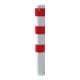 Schake Absperrpfosten Typ 40152HB, herausnehmbar, ohne Verschluss, Ø 152mm, Gesamtlänge:2000mm, weiss / rot-4